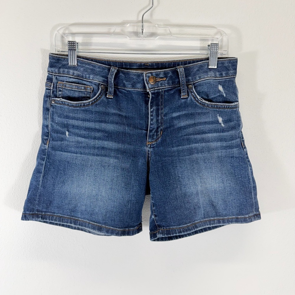 Joe's Jeans Womens Mid Rise Distressed Y2K Western Boho Denim Shorts Size‎ 28